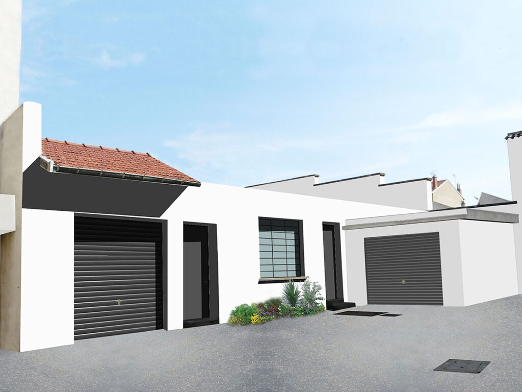 Projet de façade d’un atelier à Lyon à transformer en lofts